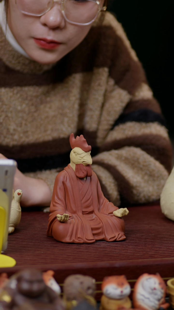 【闪购商品】紫砂茶宠紫砂鸡仙