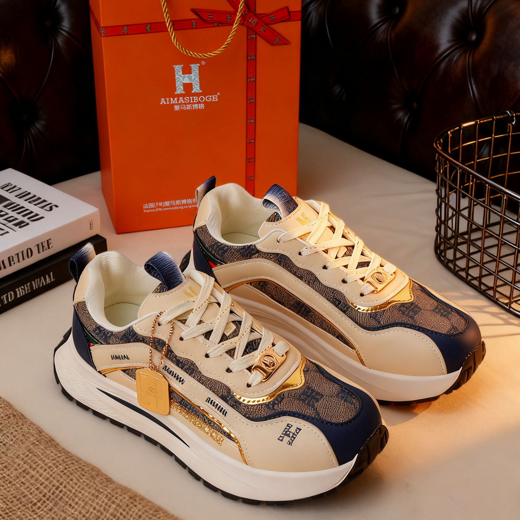 AIMASIBOGE 爱马斯博格【轻奢高定】男女同款秋冬季休闲鞋