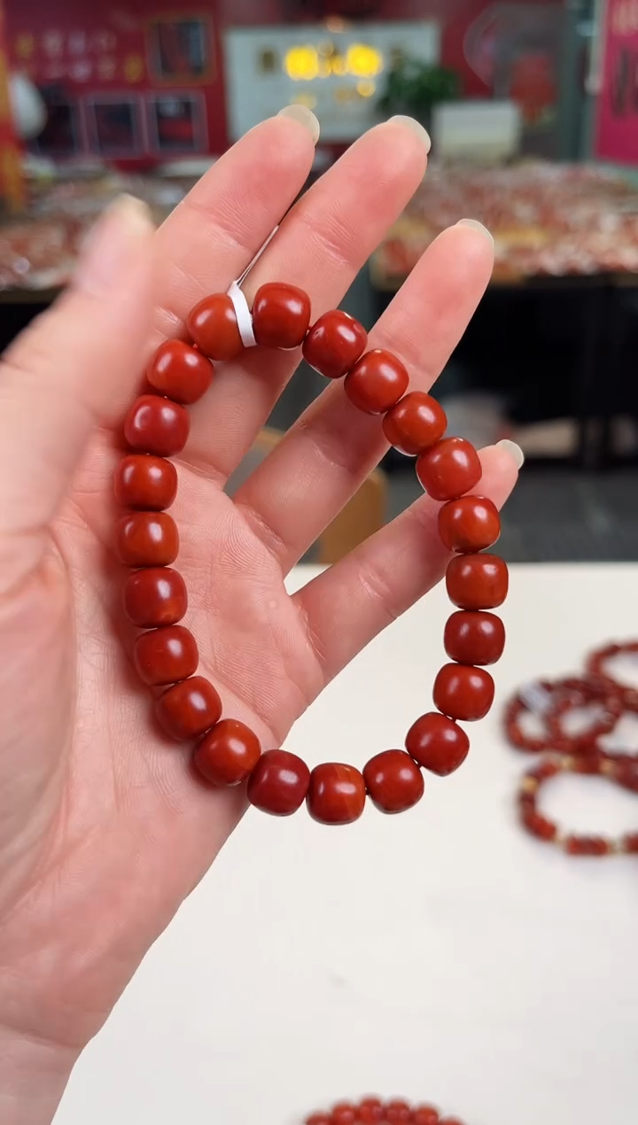 南红玛瑙瓦西老型手串10+未镶嵌一个/条