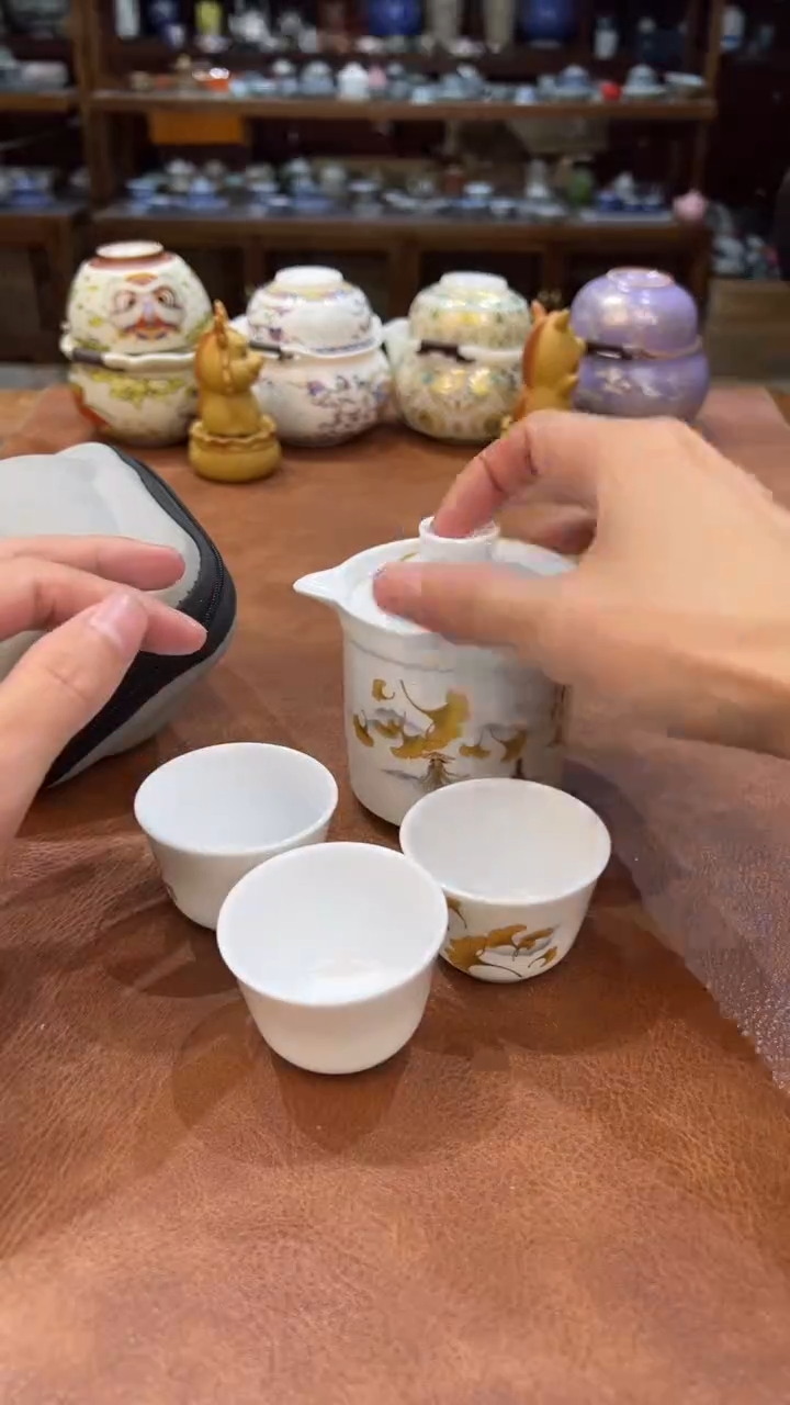 真的很便宜会开片的旅行茶具