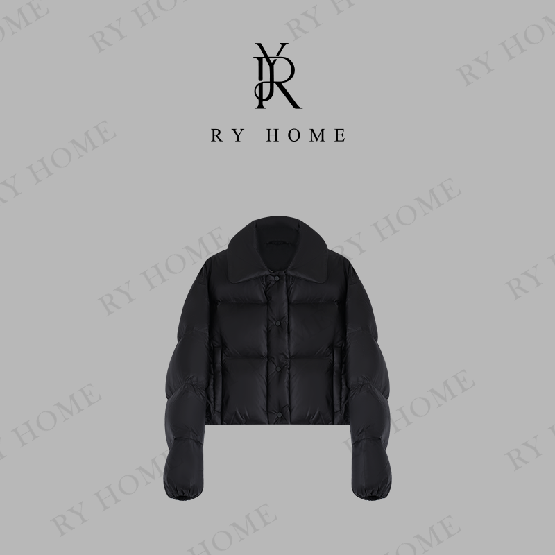 【容雨RYHOME】90白鹅绒立翻领“跃动越冬”短款鹅绒服244YF1317