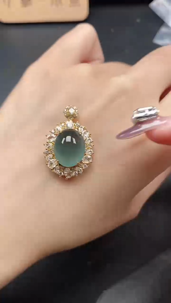 翡翠戒指银S925镶嵌51511