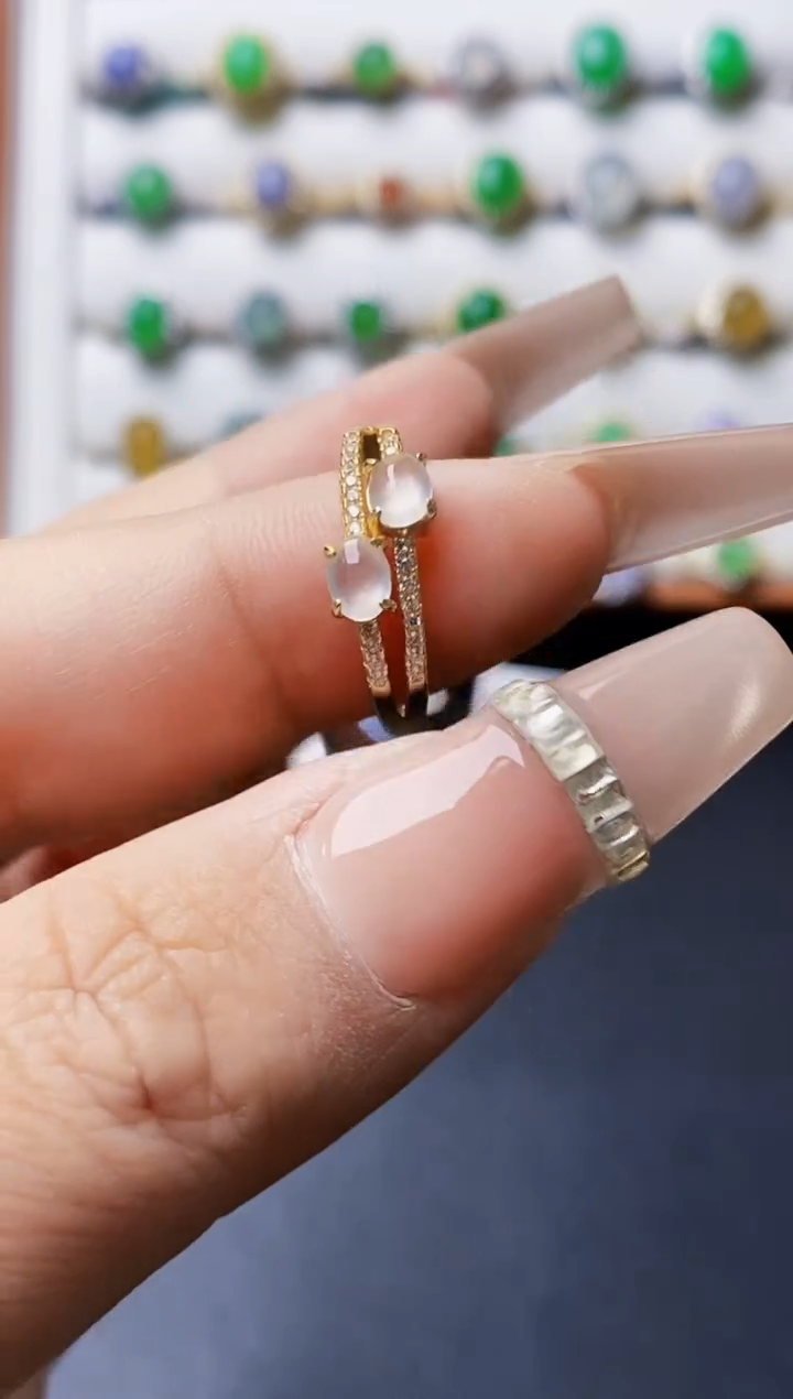 银S925镶嵌戒指翡翠1180