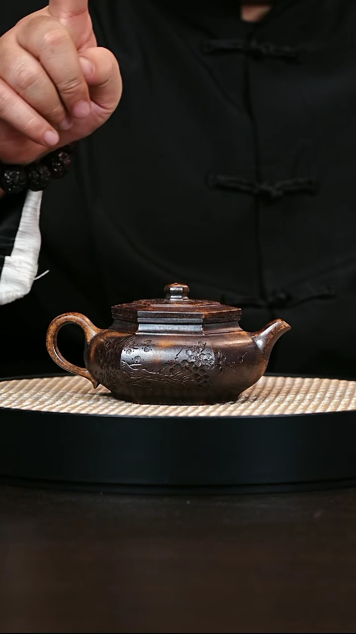 茶壶紫砂六方大彬 柴烧