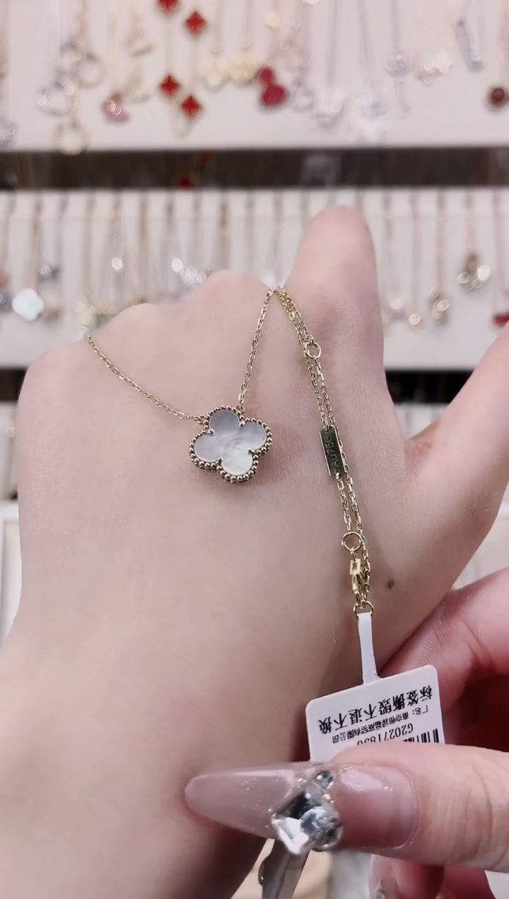 【闪购商品】贝壳（贝母）套链18K金镶嵌18K金镶嵌 K黄