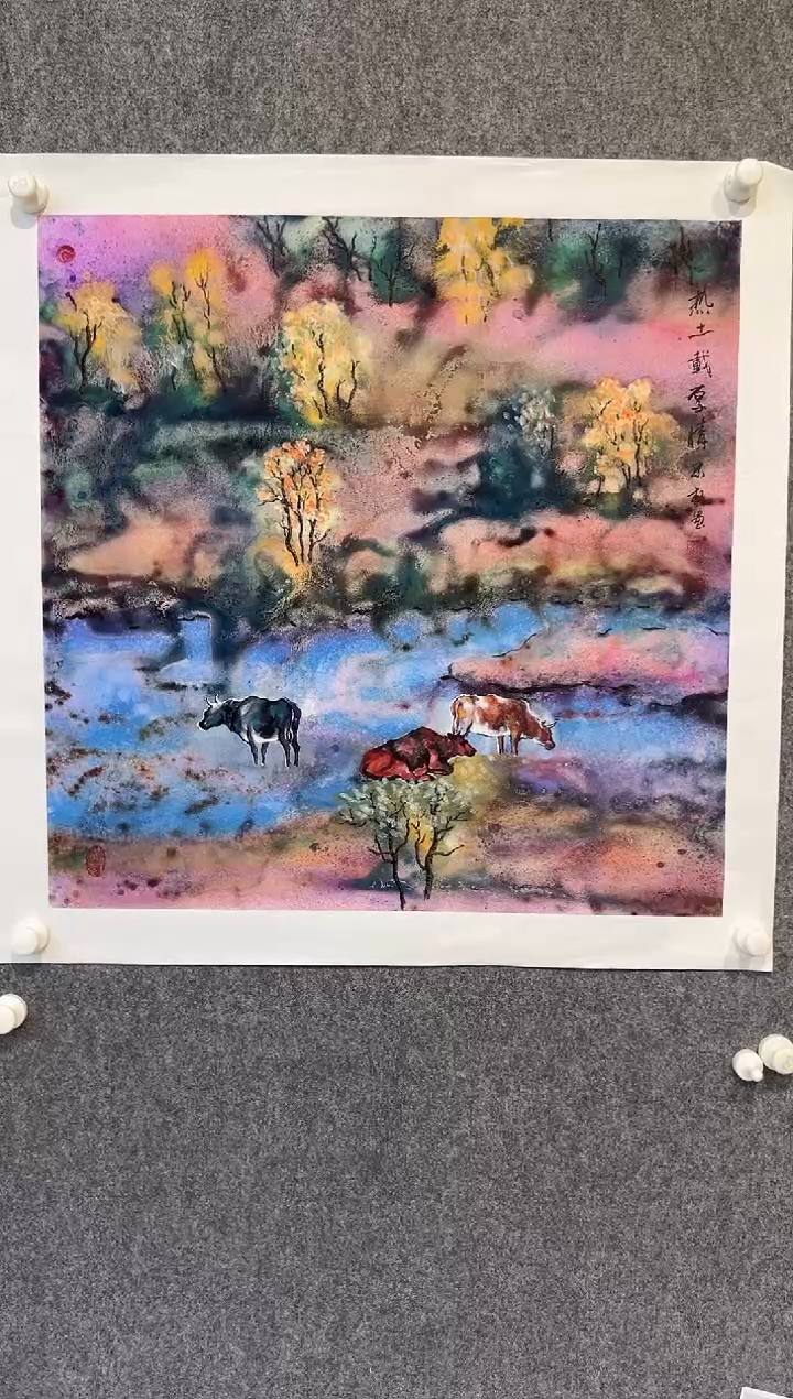 国画王忠权-4平尺-国画作品-金