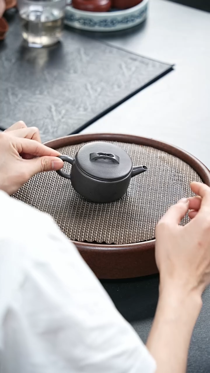 茶壶紫砂汉瓦-还原烧-全手工-（黄降坡）