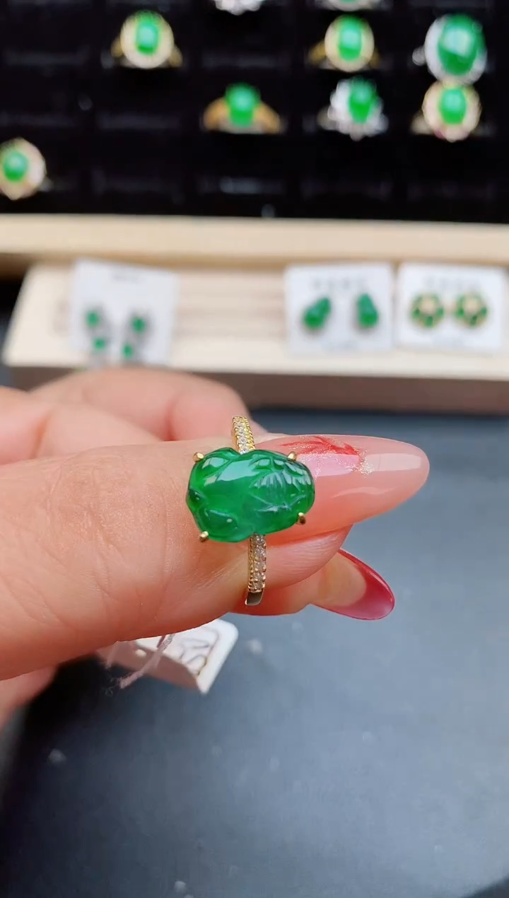 【闪购商品】翡翠戒指银S925镶嵌321321