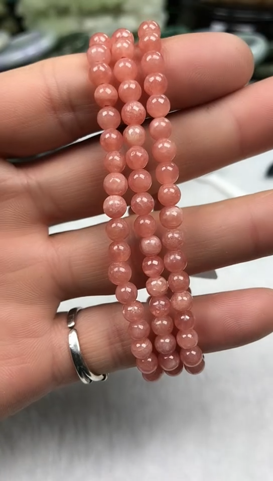 【闪购商品】菱锰矿（红纹石）手链未镶嵌【5MM】【拍二发一否不发货】