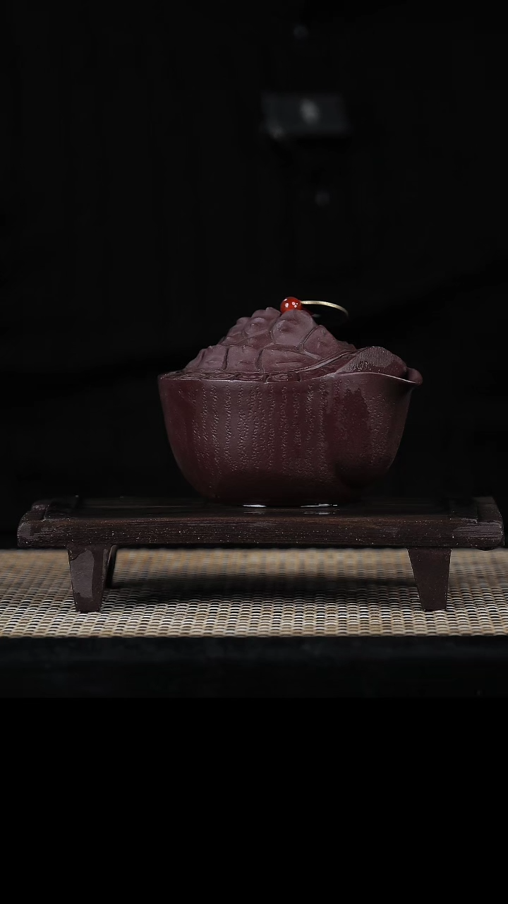 【闪购商品】手工原矿紫泥富甲手抓壶 200cc