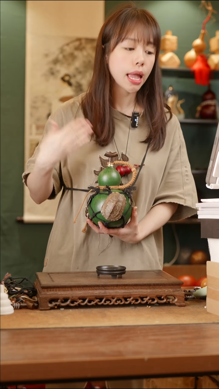 297号精品天然大漆工艺防渗内胆酒葫芦~