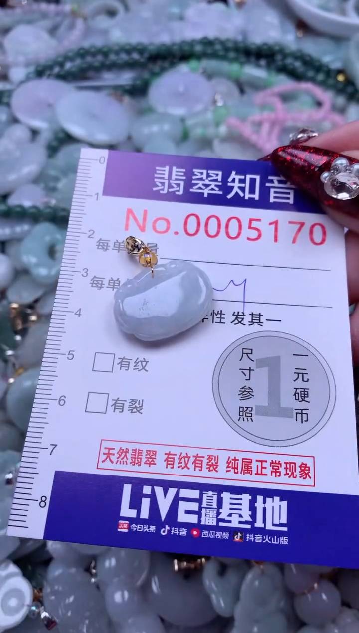 吊坠(不含链)未镶嵌翡翠5170