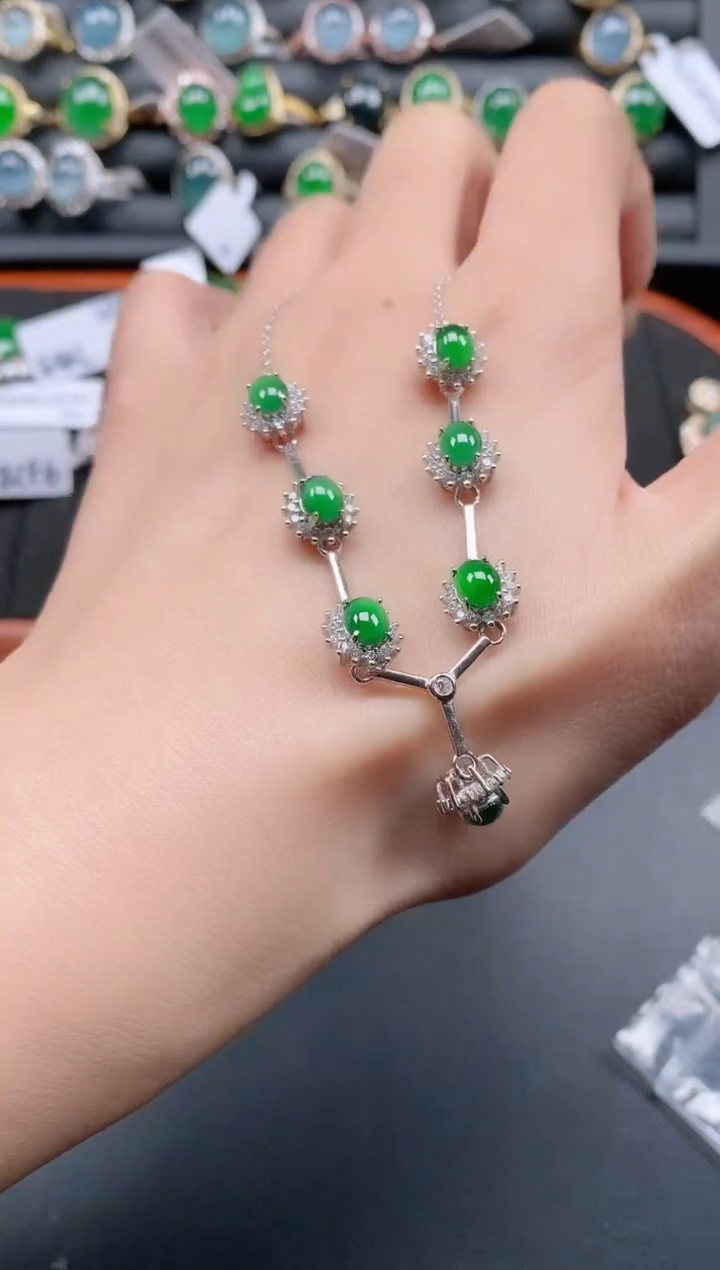 银S925镶嵌戒指翡翠111