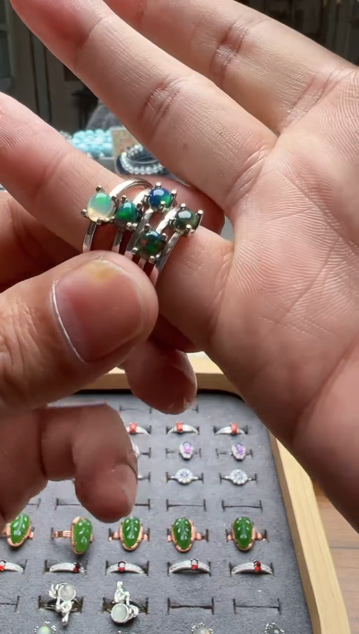 未镶嵌手链水晶欧泊戒指