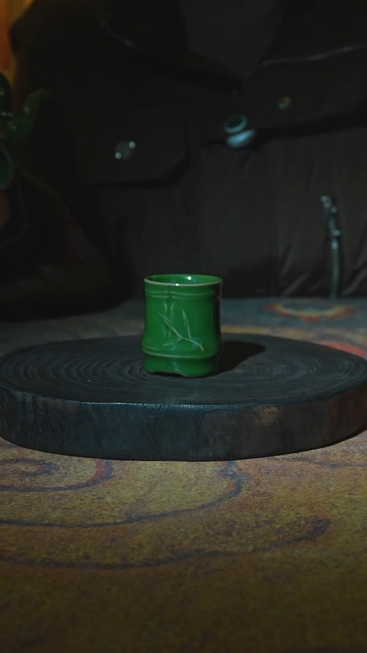 郎绿 竹韵杯      