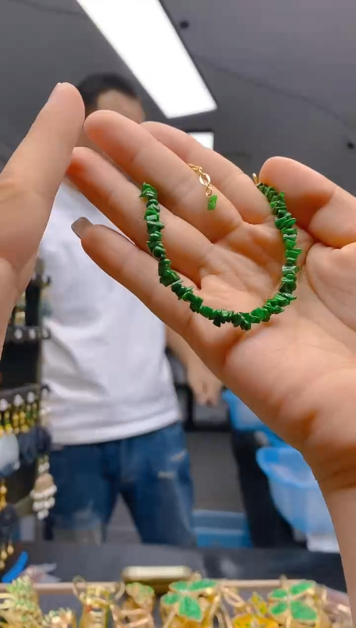 【闪购商品】翡翠耳饰合金0261翡翠手链