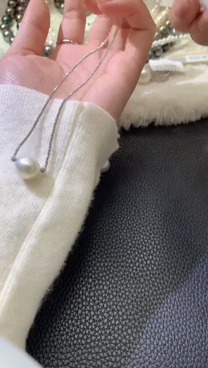 【闪购商品】海水珍珠套链18K金镶嵌E15