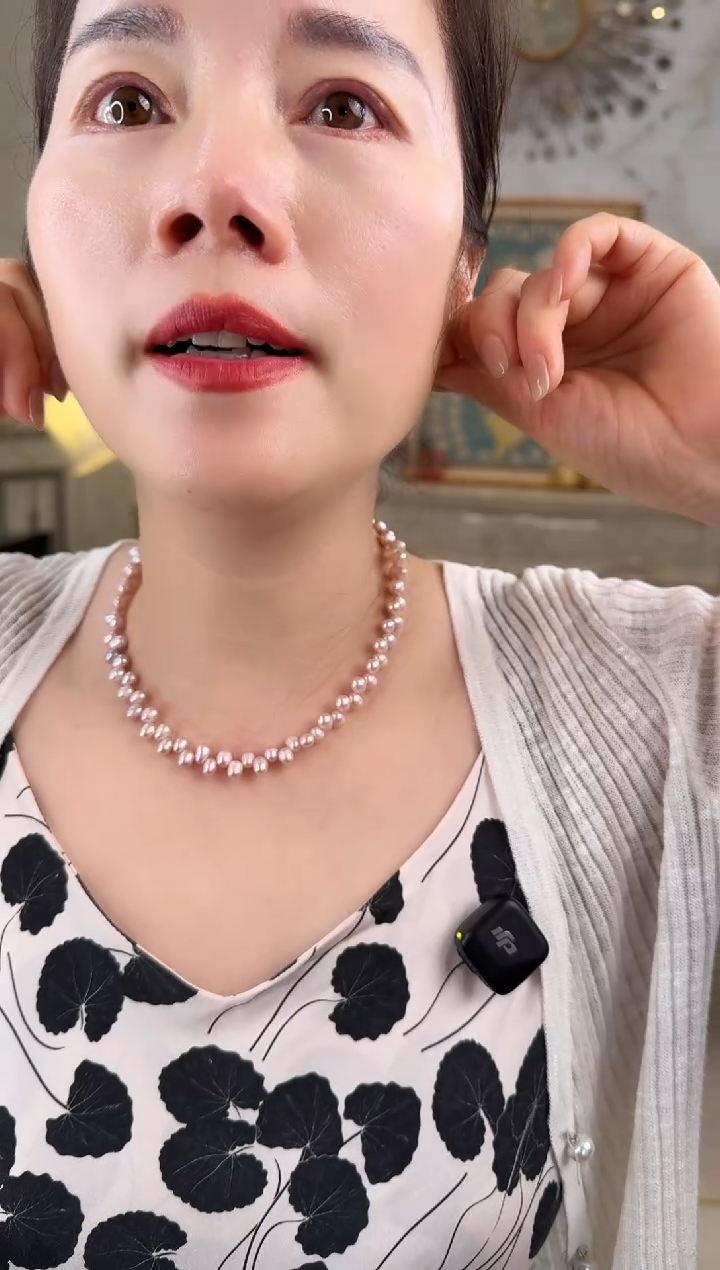 淡水珍珠未镶嵌颈饰紫色不规则项链