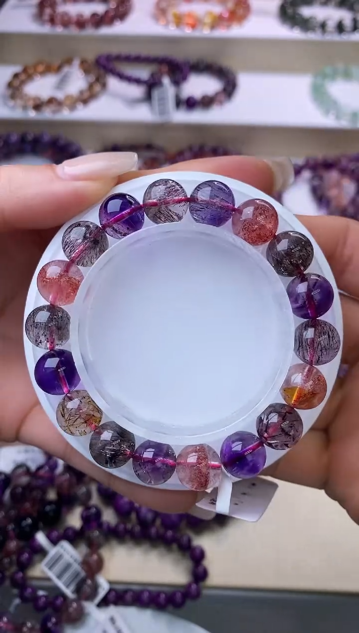 【闪购商品】水晶手链未镶嵌黑加仑超七单圈10m+