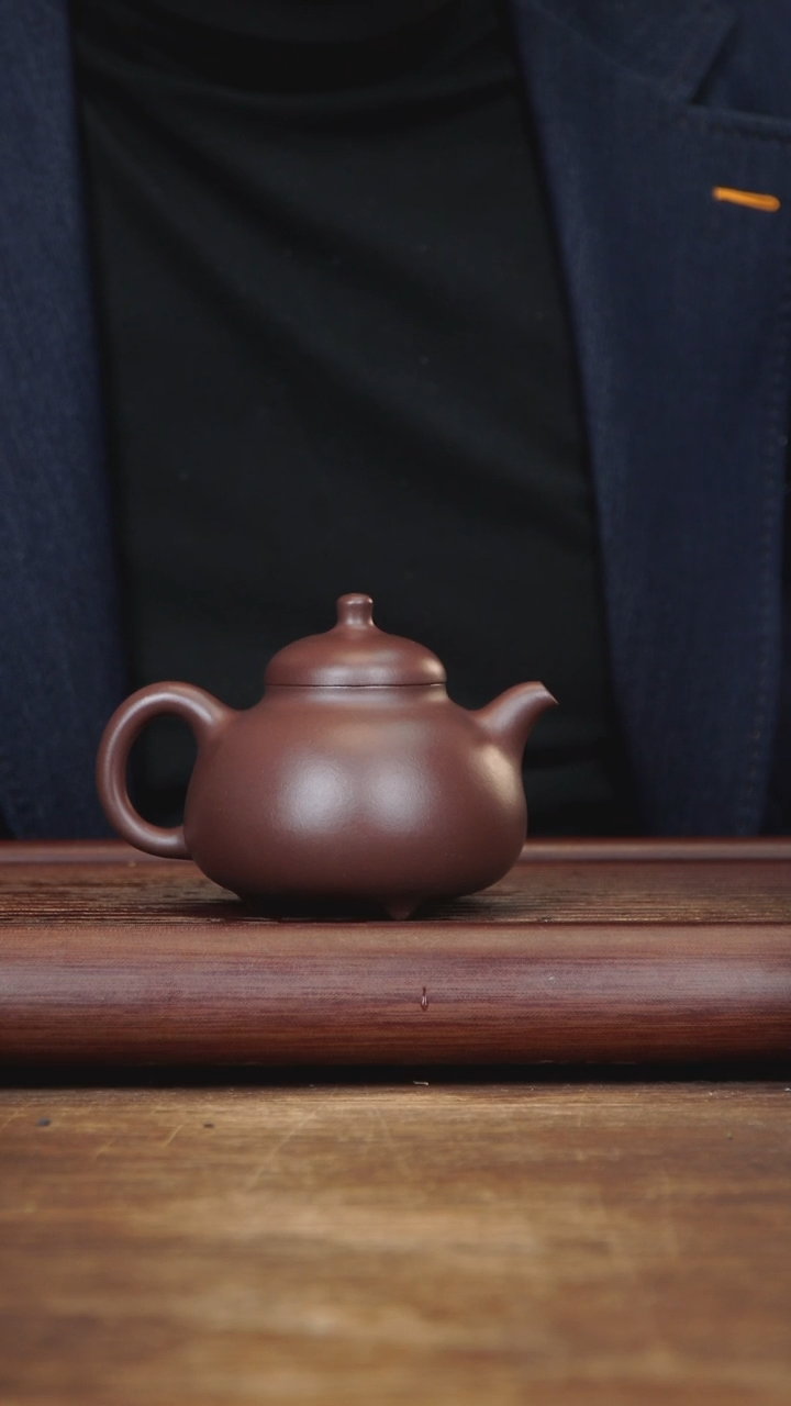 【闪购商品】紫砂茶壶220ml  乳鼎 家藏紫茄泥