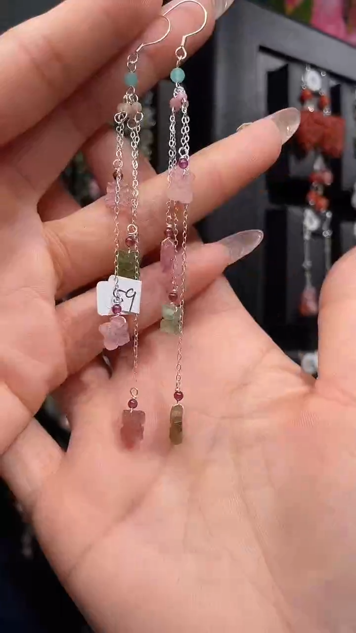 银S925镶嵌耳饰紫晶芷* 芷曦