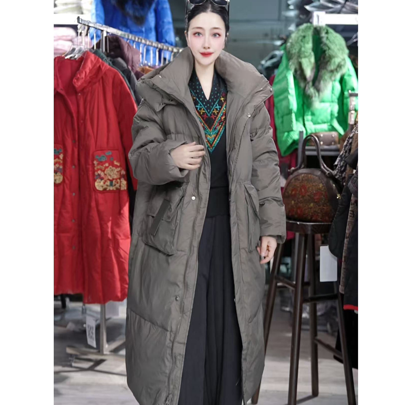 【鸭绒】百搭时尚潮流休闲气质显瘦轻奢女款鸭绒服1496