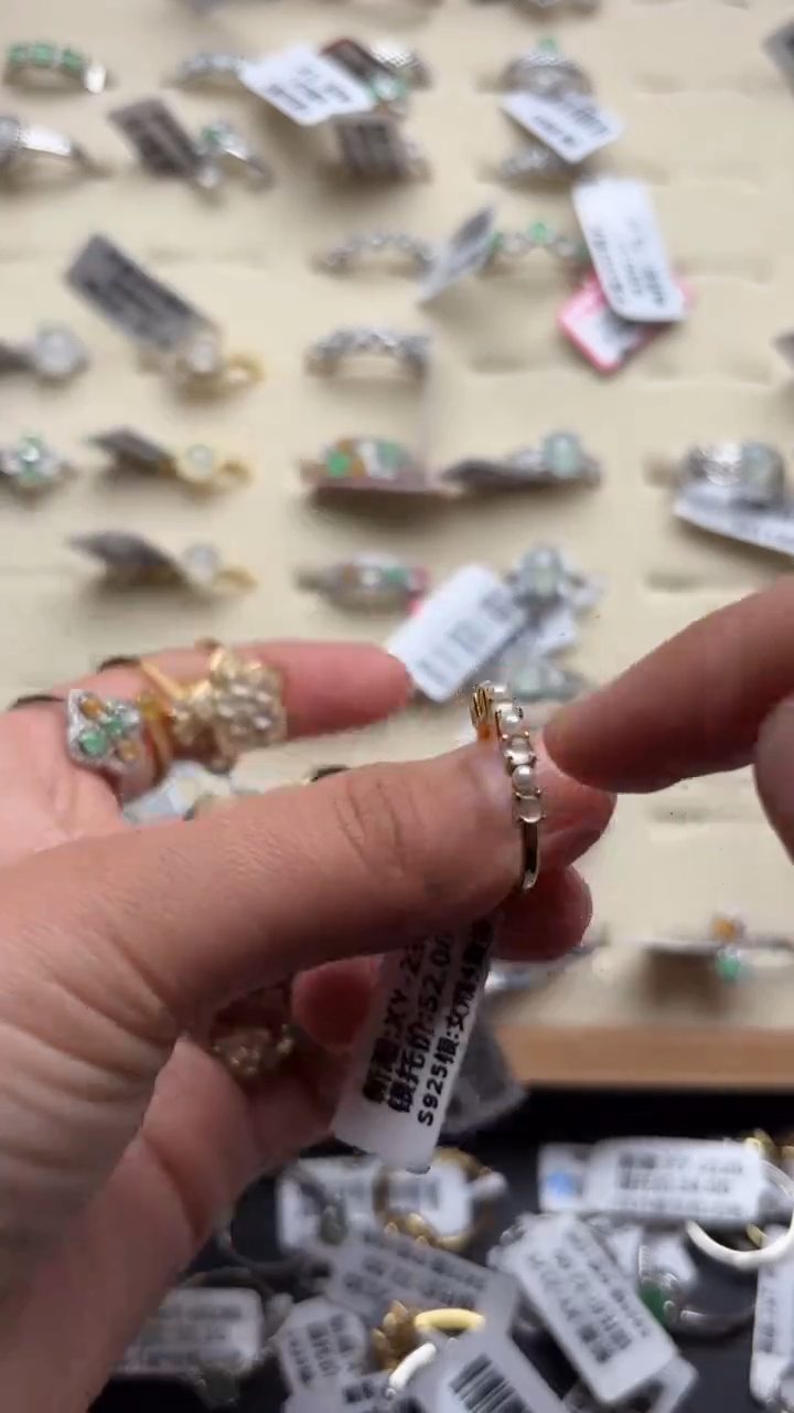 【闪购商品】翡翠戒指银S925镶嵌缅甸A货翡翠S925银镶嵌