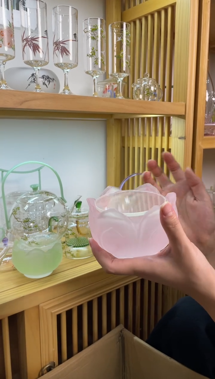 琉璃温茶器粉色莲花