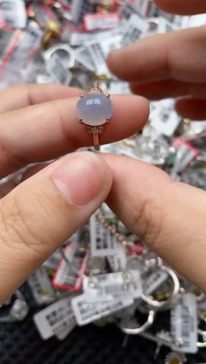 【闪购商品】翡翠戒指银S925镶嵌66666---3