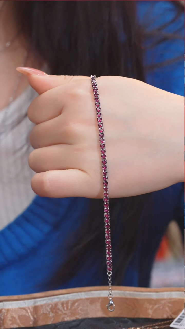 【闪购商品】石榴石（紫牙乌）手链未镶嵌多样性发 @@N6297