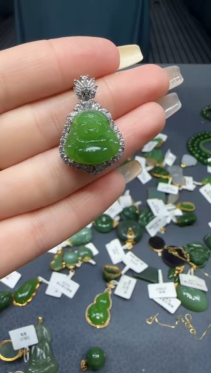 【闪购商品】和田玉挂件银S925镶嵌1
