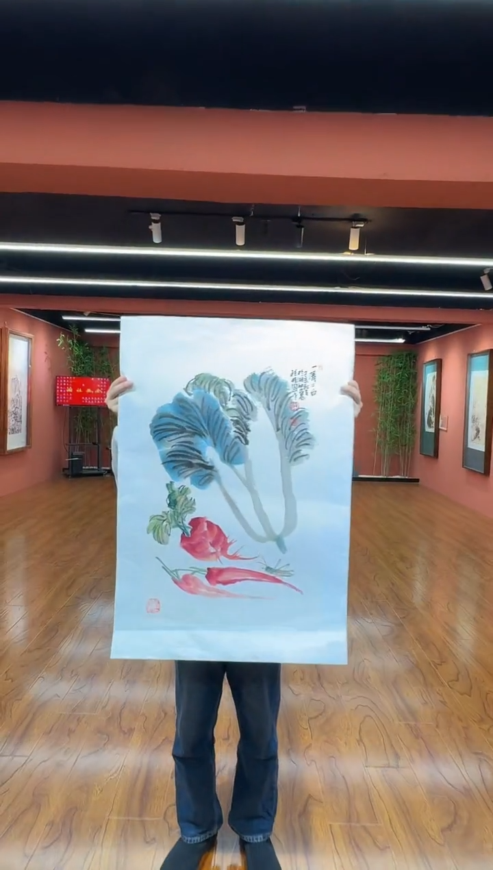 国画孙桂国老师作品，带合影证书5-12