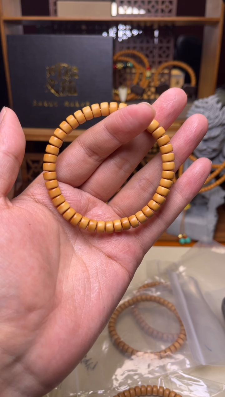 手串/手链橄榄核【听松】sss橄榄核尖药片@@7.2单圈