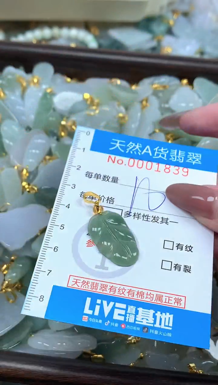 颈饰未镶嵌翡翠净货挂件-1839