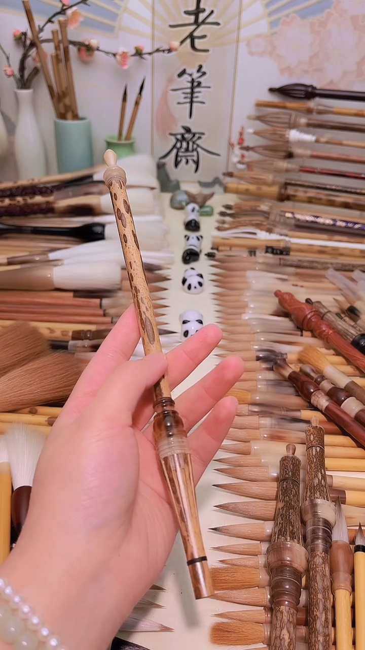 【闪购商品】梅鹿牛角仿宋杆纯狼毫出峰3.5cm