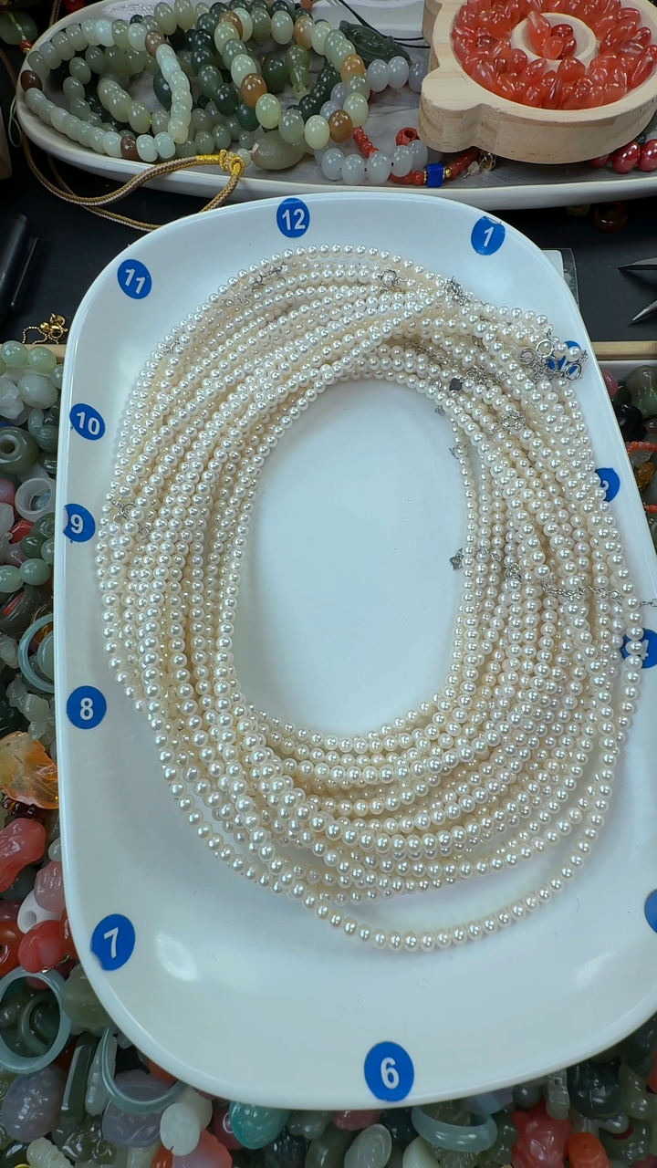 颈饰银S925镶嵌淡水珍珠A7多样性发其一