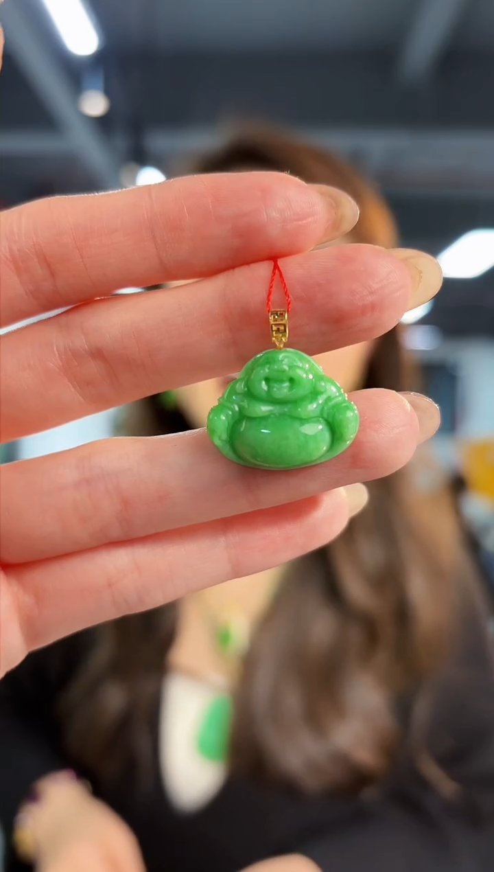 【闪购商品】翡翠颈饰18K金镶嵌缅料A货/支持复检/一件