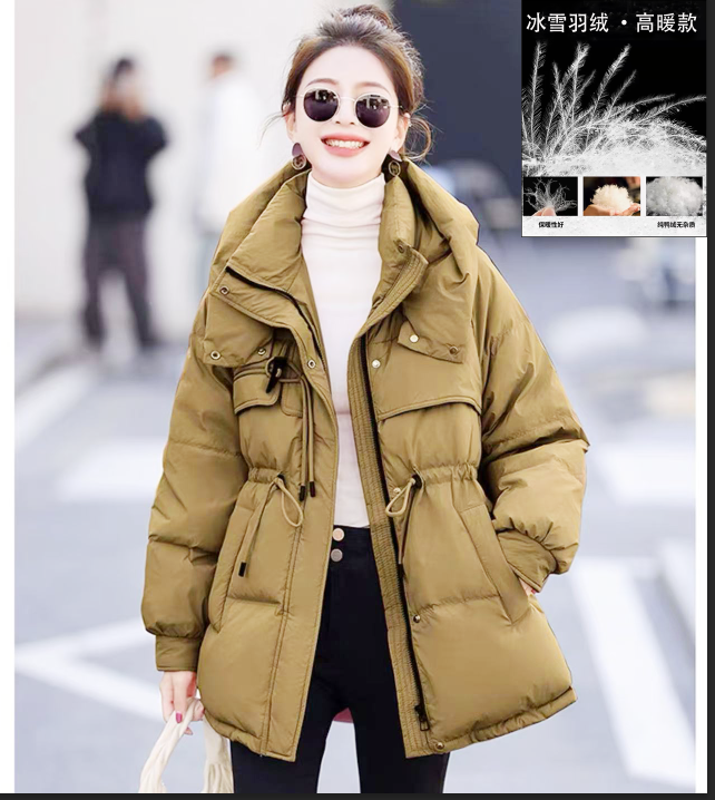 【羽绒服】索尼尔保羅冬季保暖加绒加厚款宽松外套女装3876[ZX]