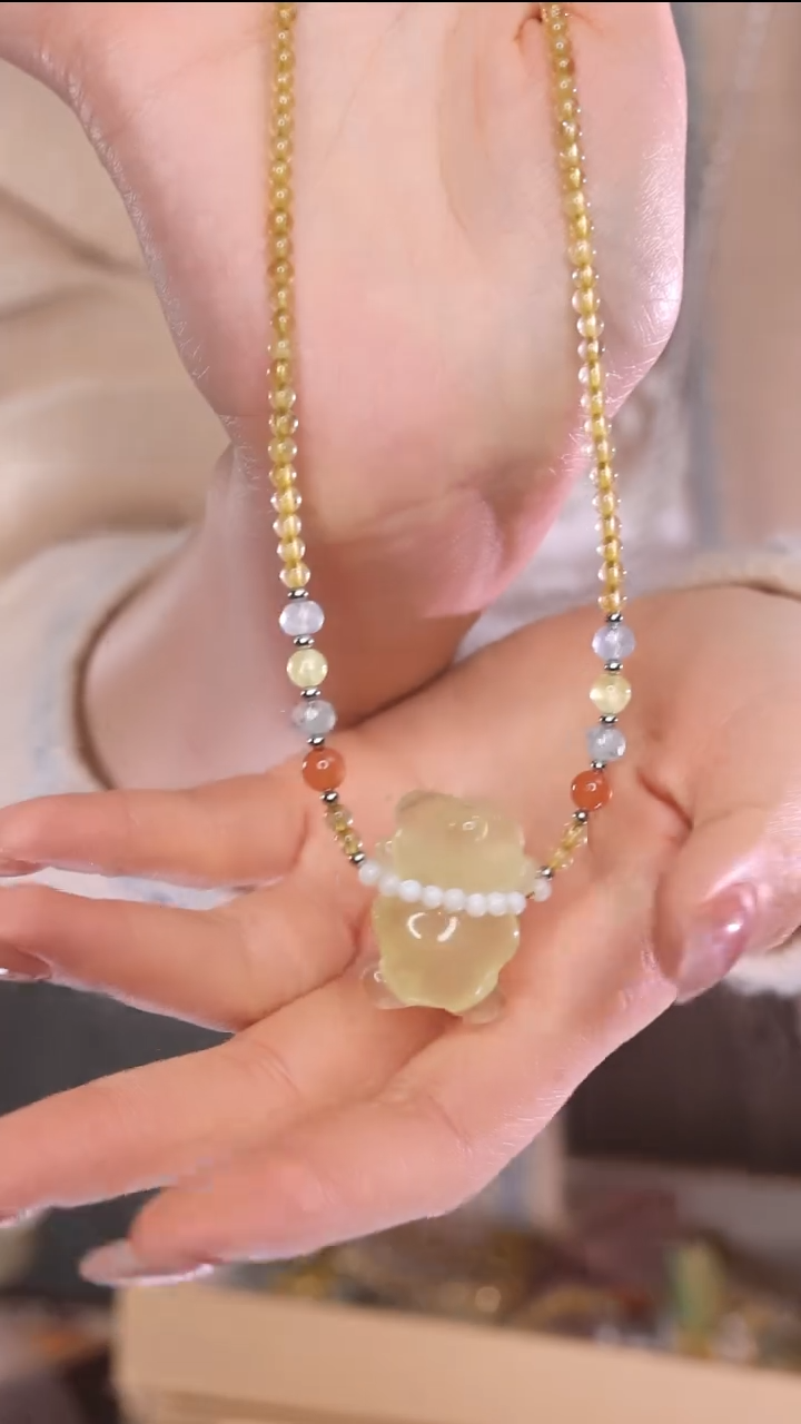 【闪购商品】水晶颈饰未镶嵌金发吊坠