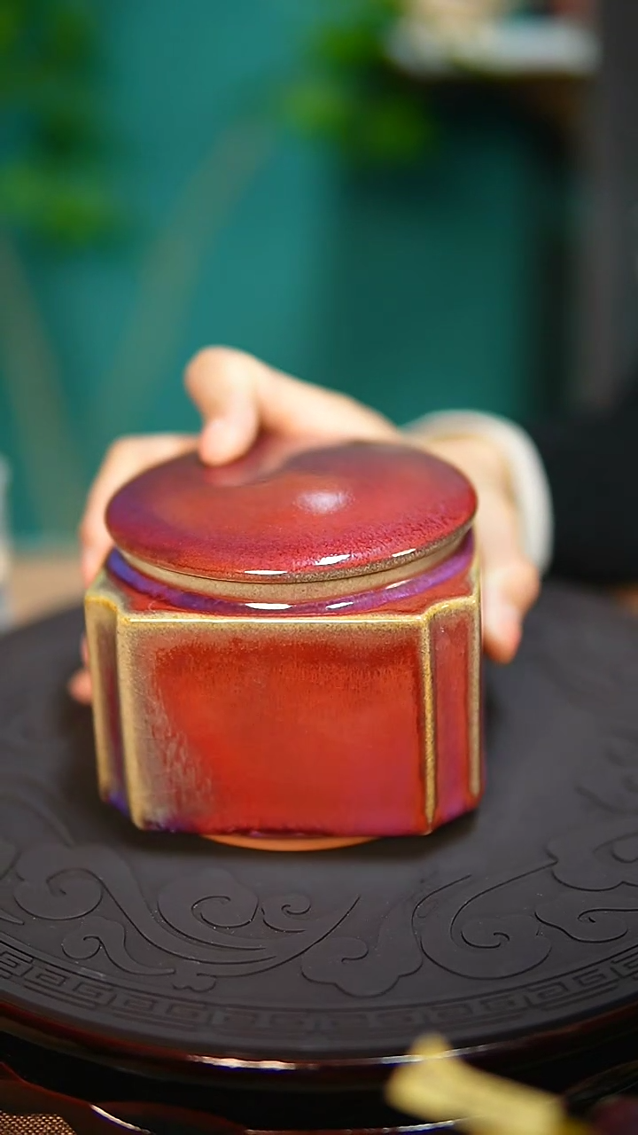 【闪购商品】杯原产地钧尚源钧瓷红藤矮茶仓