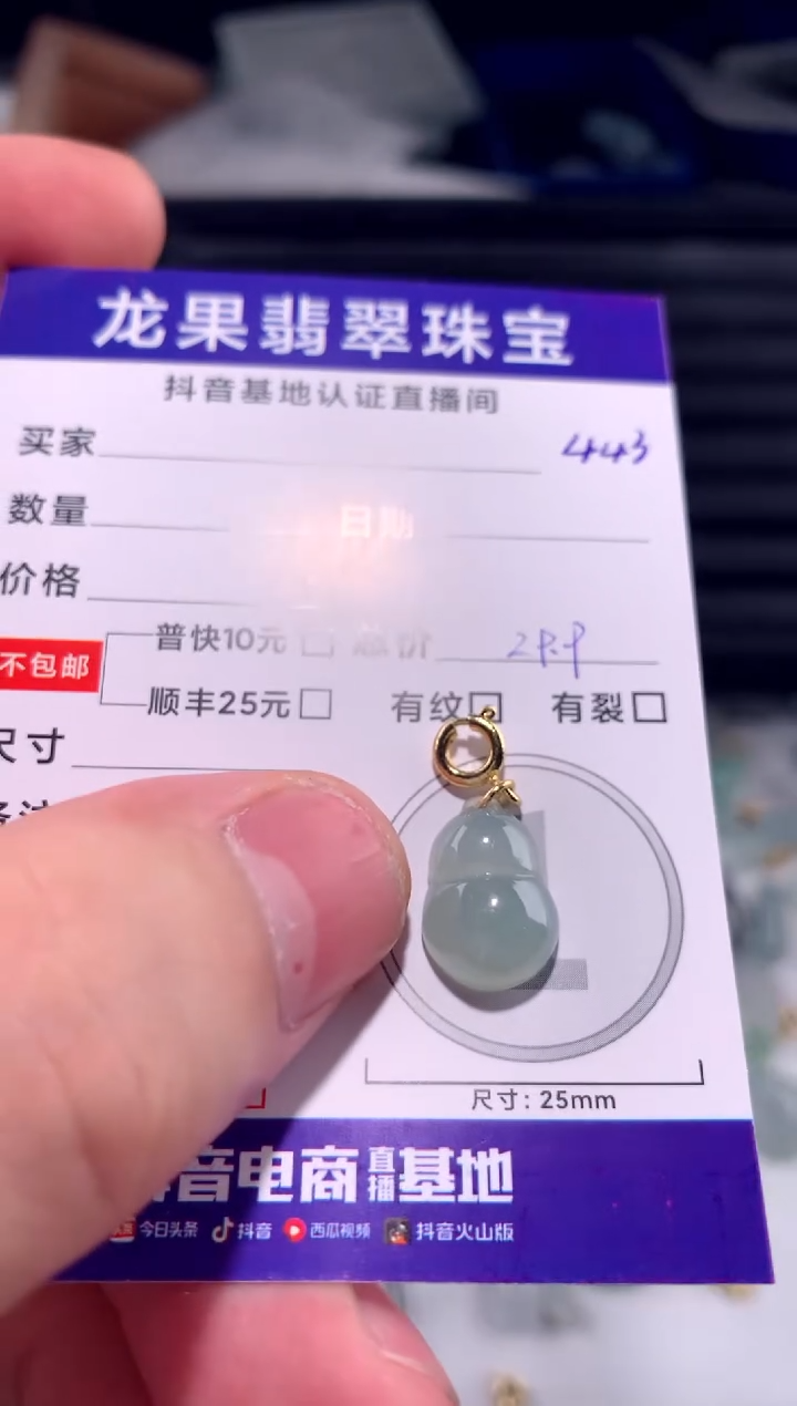 翡翠未镶嵌颈饰葫芦443