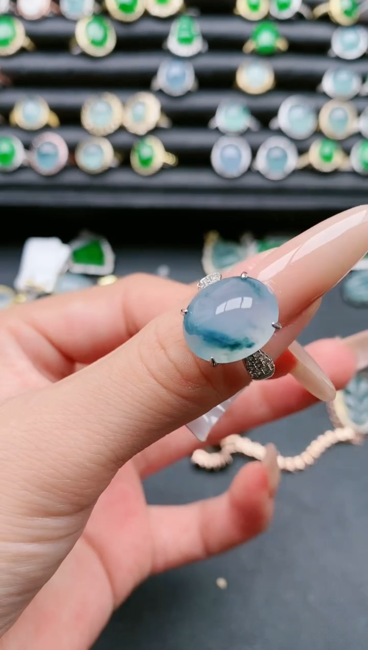 【闪购商品】翡翠戒指银S925镶嵌11111
