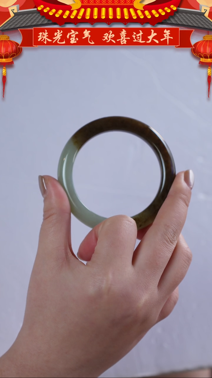 【闪购商品】和田玉手镯未镶嵌56圈口且末半糖