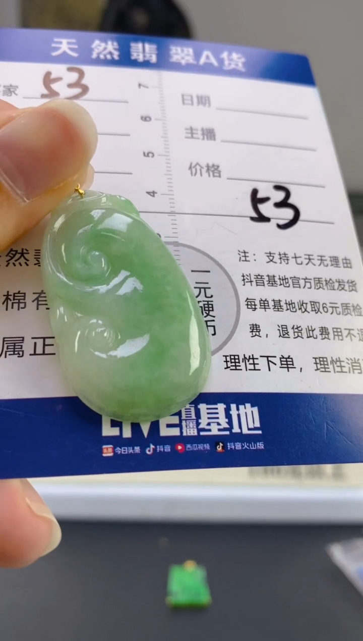 【闪购商品】翡翠颈饰18K金镶嵌天然A货翡翠
