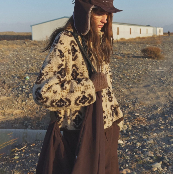 五哥外贸【菱纹羊羔毛外套】2025新款好看百搭显瘦菱纹羊羔毛外套