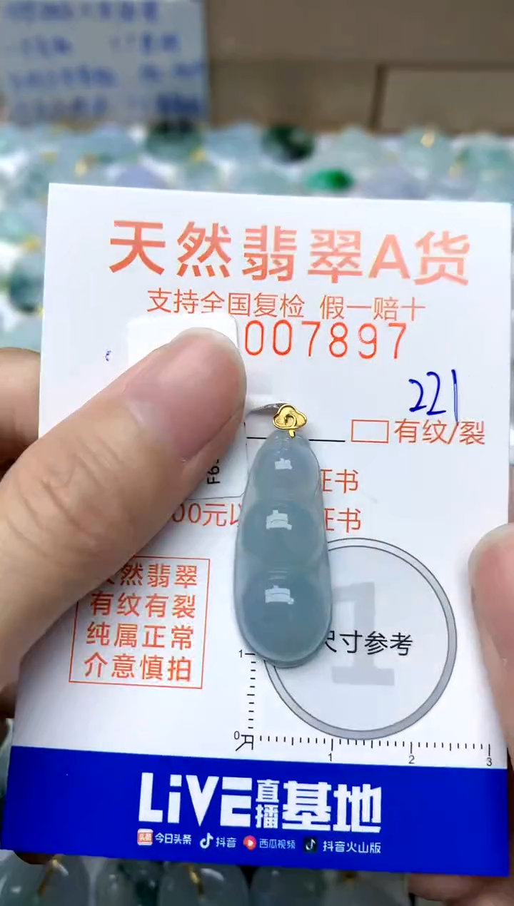 【闪购商品】翡翠颈饰18K金镶嵌221天然A货翡翠