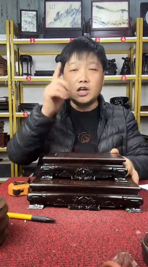 木非洲黑檀长方底座25*15/20*10CM