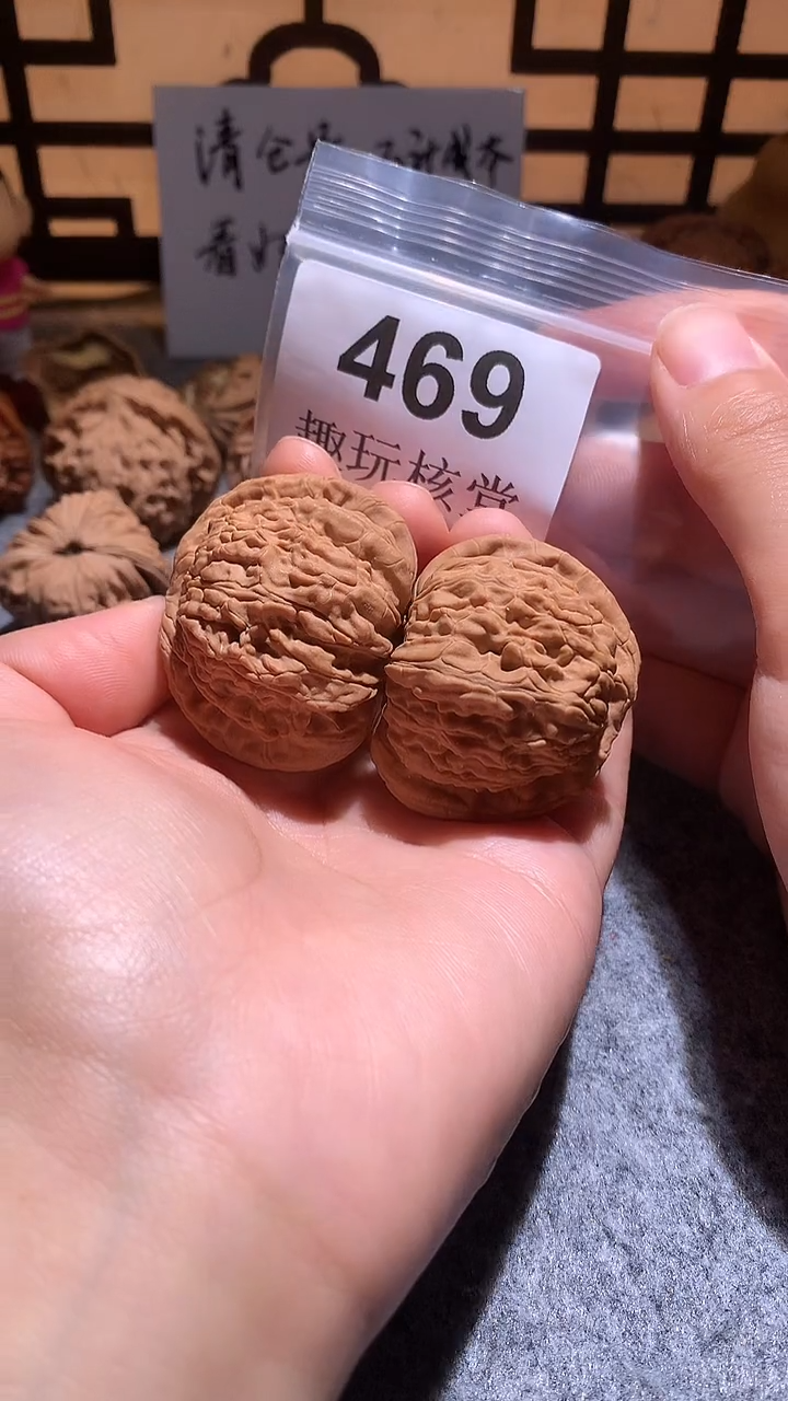把件文玩核桃【趣玩核堂】 469号，43左右白狮子