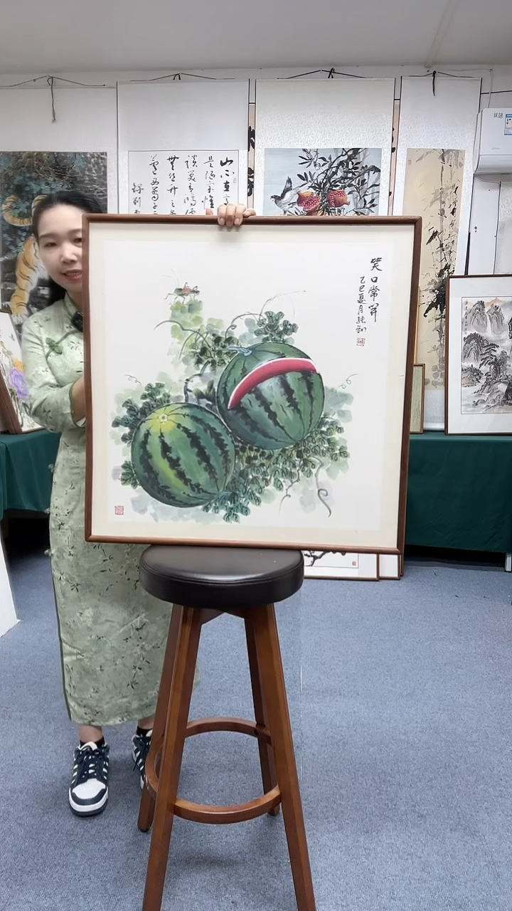 国画70*70实木画框顺丰包邮手绘