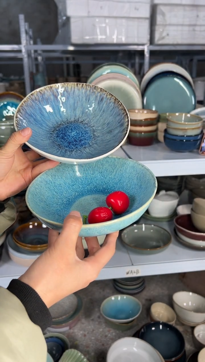 陶瓷外贸尾货瑕疵满20包邮X2菜碗组合